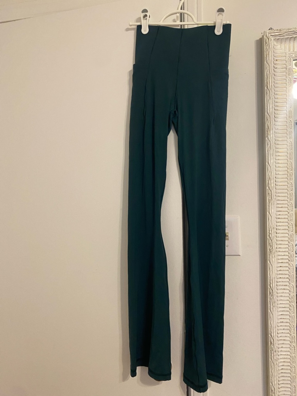 High-Rise Dark Teal Flare Pants